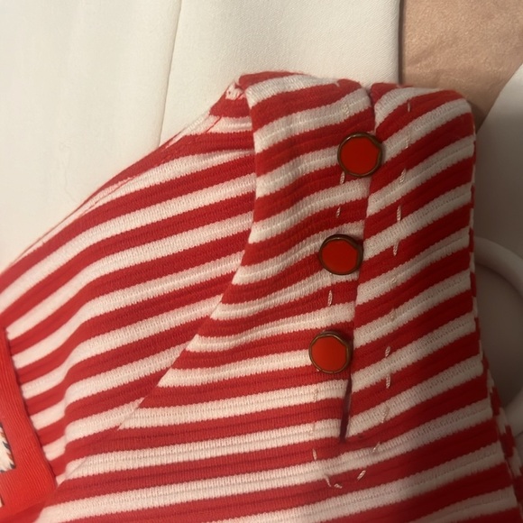 Postmark by Anthropologie Red Striped Sleeveless shirt - Picture 4 of 4